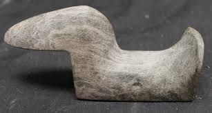 Sold at Auction: Birdstone 4 1/2"L x 2 1/4", Banded Slate ...