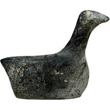 Vintage Soapstone Carving of a Bird Signed in Syllabics. For ...