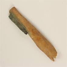 Sold at Auction: Native American Indian copper blade tool artifact in buffalo bone rib, Missouri River Arikara Site, c. 1700.