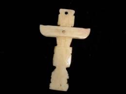 Vintage Hand Carved OWL TOTEM POLE Pendant*Scrimshaw on Bone ...