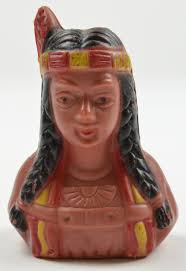 Vintage Salt & Pepper Shakers | Indian Chief & Princess, Plastic