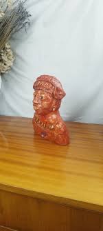 African Woman Bust In Clay, Vintage Modern Figurative Art | eBay