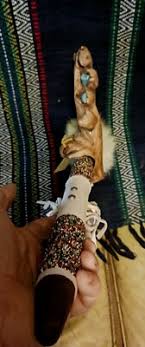 AWESOME VINTAGE NATIVE AMERICAN MUSKOGEE CREEK CEREMONY PIPE BEADED COA !* | eBay