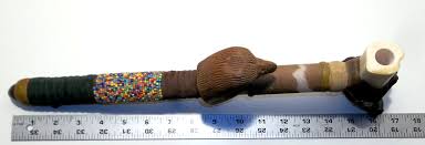 Native American Ceremonial Pipe Prayer peace pipe Spirit Bone Wood leather beads | eBay