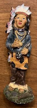 Vintage Native American Woman Smoking Peace Pipe Resin Figurine Statue 5 5/16” | eBay