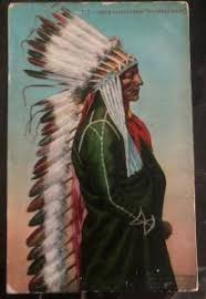1911 USA Picture Postcard Covers Native American Sioux Indian Chief Standing Bea | Topics - Cultures & Ethnicities - Native Americans, Postcard / HipPostcard