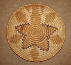 Circa 1930's Native American Papago Basket Star or Flower Pattern 13" Tray | eBay