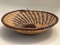 African handmade Coiled round 12” black, brown, Tan Bowl / Wall Hanging | eBay Australia