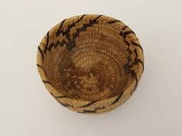 Vintage Native American Papago woven basket 5" wide | eBay