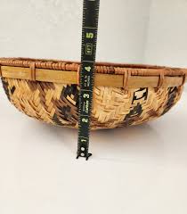Vintage Southeast Asian Bamboo Baskets Hexagon Shape Bread basket Candy bowl 11" | eBay