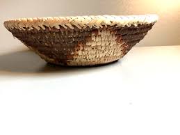 Handmade Woven Grass Coil Basket African Folk Art Bowl Wall Art 9” X 9” KENYA | eBay