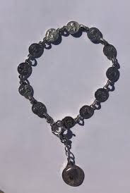 OOAK Antique French Sterling Silver Rosary Saint Bracelet ...