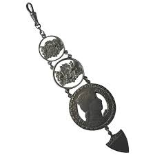 Similar Items to Vintage Sterling Silver Watch Fob made of ...