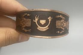 Vintage Southwestern WM Wheeler? solid copper Cuff Bracelet ...