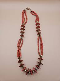 Vintage Art Deco Red Bead Necklace - 12.5" Length Elegant Jewelry | Loving Coastal Living