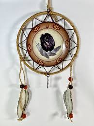 Native American Art Plate Stackable Dream Catcher BUFFALO w ...