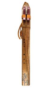 Ash Wood Bass D Ocarina Drone Flute by Elemental Flutes