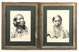 Lot - 2PC BOB GOLLEDGE NATIVE AMERICAN LITHOGRAPH