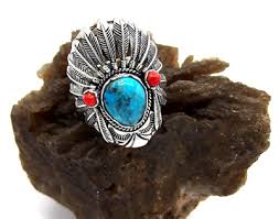 Handmade 925Sterling Silver Oxidized Indian Head Ring With ...