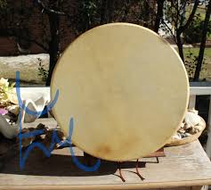 18" Deer Hide Hand Drum Native American Made William Lattie ...