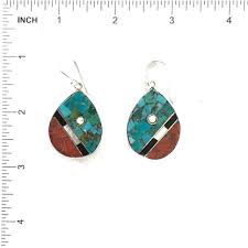 John and Mary Aquilar Mosaic Inlay Dangle Earring – Indian Pueblo Store