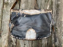 AMAZING antique handmade leather bag From vintage cowboy ...