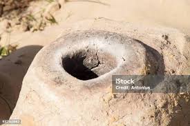 Ancient Clay Pot On The Sand Closeup Stock Photo - Download ...