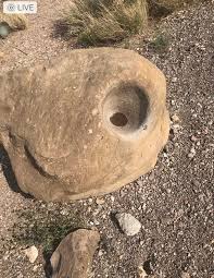 Mortar holes in a rock surface on the Boquillas Canyon Trail