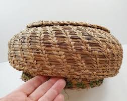 Large Shabby Round 1920s Retro Sewing Basket Ancient Antique Classic Lavender - Etsy