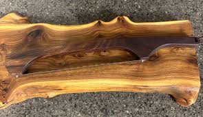 Burled Elm Live Edge Cutting Board, Walnut Bow Knife, Board ...