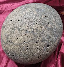 RARE HAWAIIAN STONE ARTIFACT SPHERICAL GAME BALL,EXERCISE ...