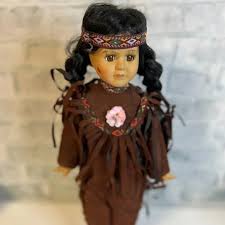 Accents | Indian Porclein Doll On Stand | Poshmark