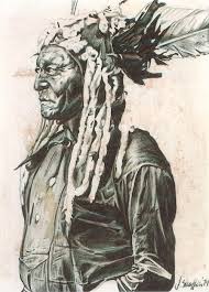 Indian with Headdress Tapestry by John Shaffer - John ...