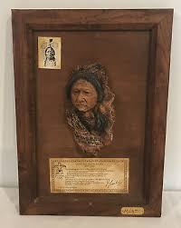Vintage Framed Sitting Bull (Tatanka Yotanka) 1830-1890 Resin Figurine | eBay