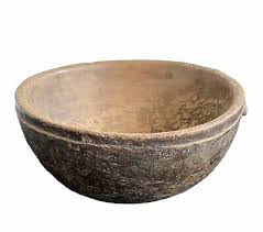 Antique African Hand Carved Wooden Milk Bowl, Early 20th Century | eBay