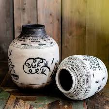 RusticReach Giant Zen Style Ink Painting Terracotta Floor Pot - Bed Bath & Beyond - 37887037