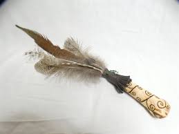 Ceremonial Smudge Fan With English Yew Wood Handcrafted With ...