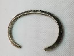 VINTAGE Native American STERLING SILVER CUFF BRACELET - 6 ...