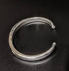 Solid Sterling Silver Inlay Blank Bracelet, Rough Casted ...