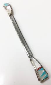 Hand Made American Turquoise Mother Of Pearl Sterling Silver ...