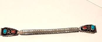 Women's Turquoise Coral Watch Band Sterling Silver | eBay