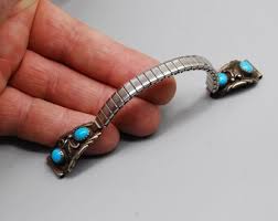 Navajo Handcrafted Vintage Sterling Silver Round Kingman ...