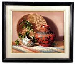 Lot - SUE KRZYSTON "HONORING THE CLAY" OIL ON CANVAS