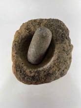 Sold at Auction: Large Native American Mortar And Pestle