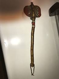 VINTAGE HOMEMADE HAND PAINTED TOMAHAWK STONE ...