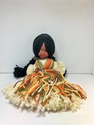 1970s Handmade Native American Yarn Doll - Autumn Colors | eBay