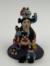 Handmade Storyteller Figurine with Children Mexican Folk Art | eBay
