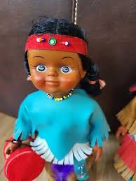 Lot Of 2 Vintage Native American Indian Dolls Hong Kong | eBay