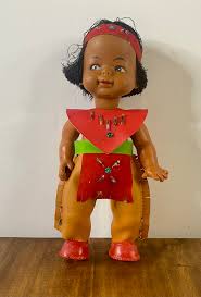 Vintage Native American Indian Doll - HONG KONG - 1960's - Etsy