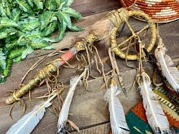 Rustic Western Medicine Talking Stick 18" -Navajo (36bc274)